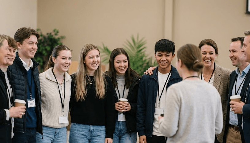 Smiling Young People and partners